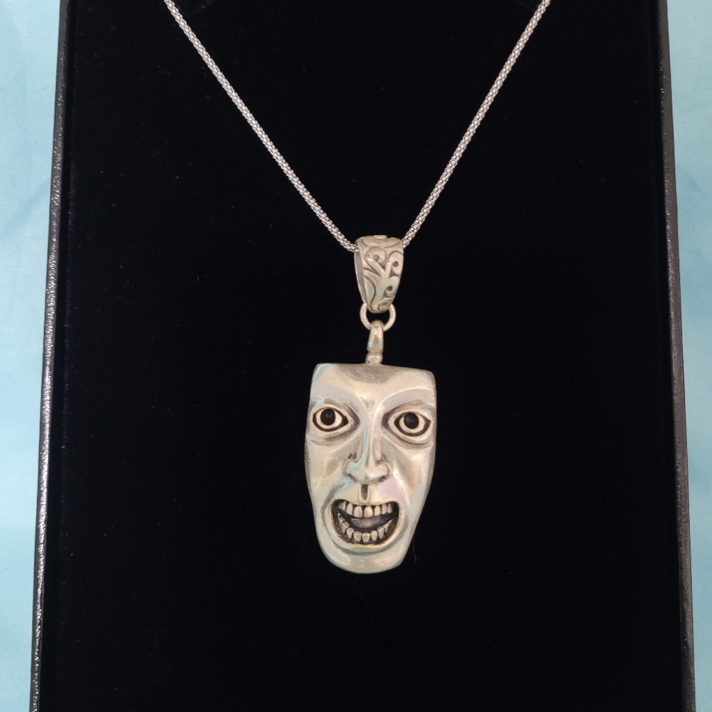 Vintage Kabuki/Noh Mask Pendant